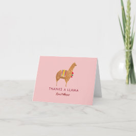 Niedliches Elegant Llama Alpaca HandIllustriertes  Dankeskarte