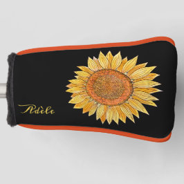 Niedliches Elegante Boho Art Yellow Watercolor Golf Headcover