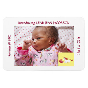 Niedliches Elegantes New Baby Unicorn Geburtshaus  Magnet