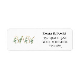Niedliches elegantes Slogan Baby Shower-Adressetik