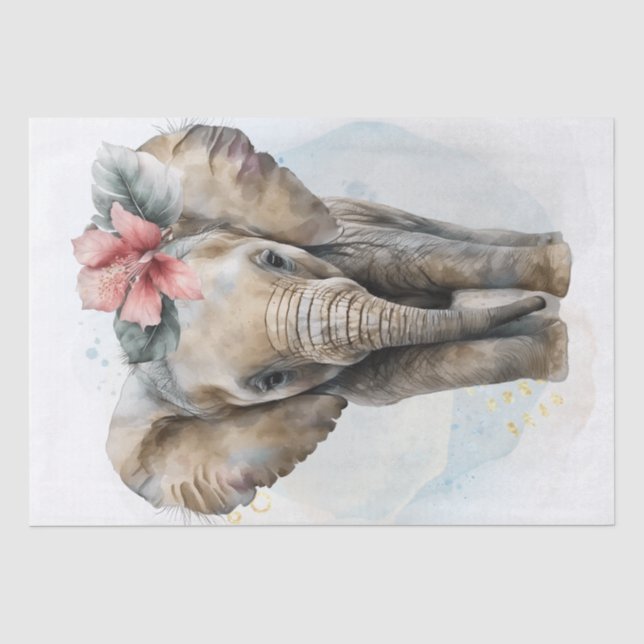 Niedliches Elephant Baby Seidenpapier (Vorderseite)
