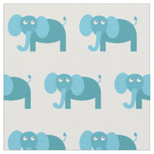 Niedliches Elephant Kid Baby Kinderzimmer Weiß Stoff