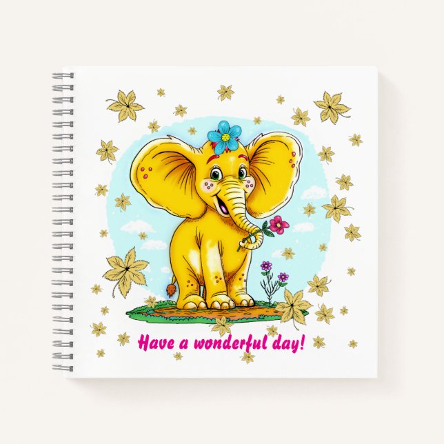 Niedliches Elephant-Notebook Notizbuch (Vorderseite)