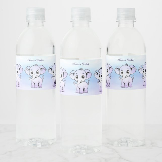 Niedliches Elephant-Wasser-Flaschenetikett (Flaschen)