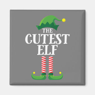 Niedliches Elf Matching Family Group Weihnachts-Pa Magnet