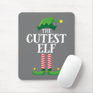 Niedliches Elf Matching Family Group Weihnachts-Pa Mousepad