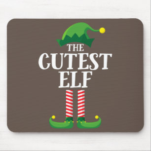 Niedliches Elf Matching Family Group Weihnachts-Pa Mousepad