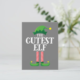 Niedliches Elf Matching Family Group Weihnachts-Pa Postkarte