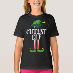 Niedliches Elf Matching Family Group Weihnachts-Pa T-Shirt