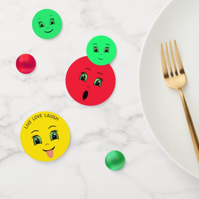 Niedliches Emoji Happy Faces Party Konfetti (Gruppe)