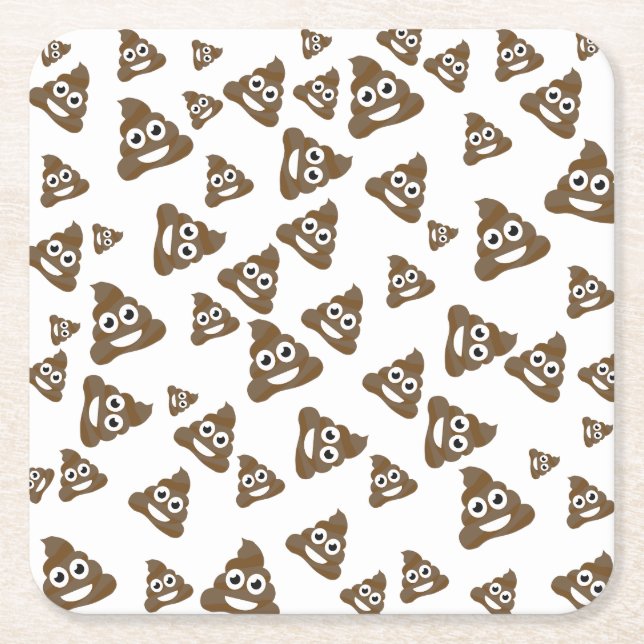 Niedliches Emoji-Muster Rechteckiger Pappuntersetzer (Vorderseite)