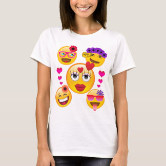 Niedliches Emoji stellt für Kinder und Erwachsene T-Shirt