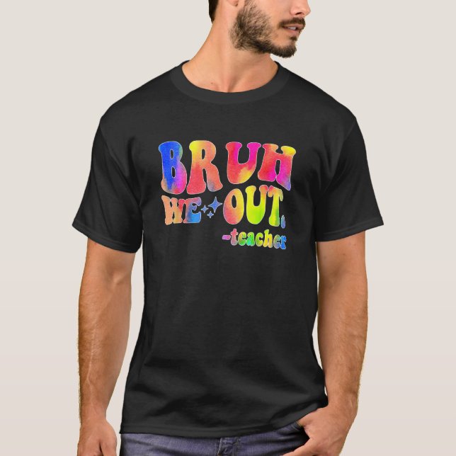 Niedliches Ende des Schuljahres Lehrerin Sommer Br T-Shirt (Vorderseite)