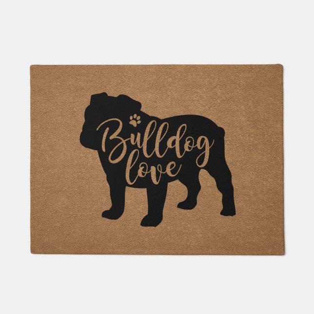 Niedliches englisches Bulldog Lover Owner-Geschenk Fußmatte (Vorderseite)