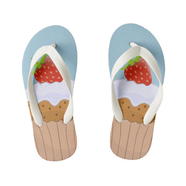 Niedliches Erdbeerbrötchen Kinderbadesandalen (Fußbett)