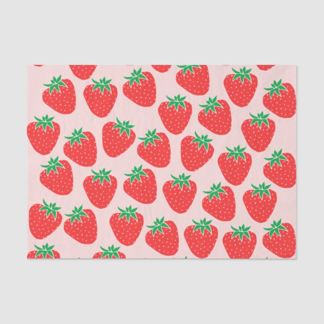 Niedliches Erdbeeren-Gewebepapier Seidenpapier (Vorderseite)