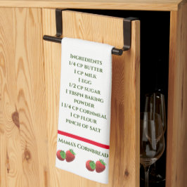Niedliches Erdbeeren Themenrezept Geschirrtuch