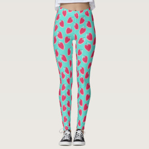 Niedliches Erdbeerfruchtmuster Leggings