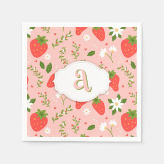 Niedliches Erdbeermuster Papier Napkin Serviette
