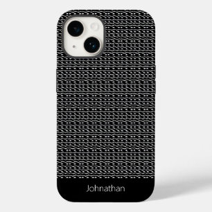 Niedliches ethnisches Schwarz-Weiß-Muster Case-Mate iPhone 14 Hülle
