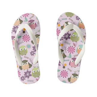 Niedliches Eule rosa. Kid's Flip Flops