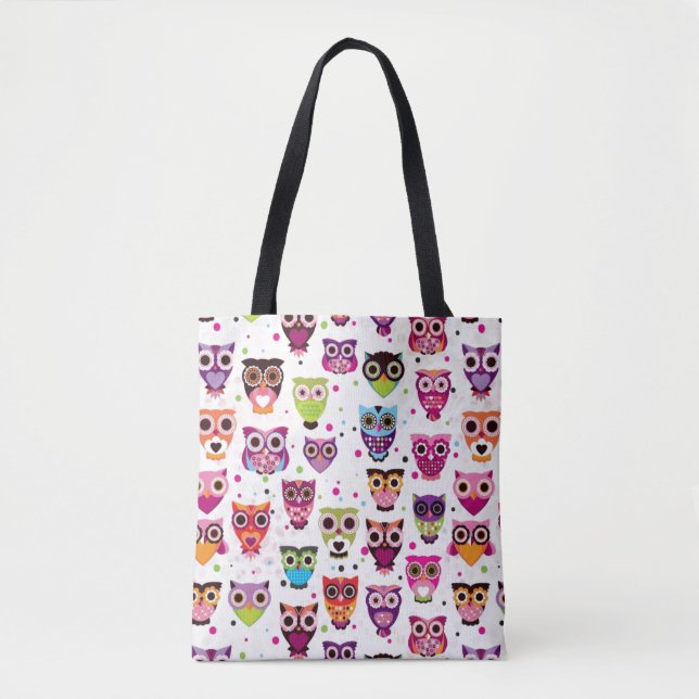 Niedliches Eulenhintergrundmuster für Kinder Tasche (Vorderseite)
