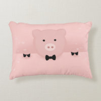 Niedliches Extravagantes Rosa Schwein mit Bow-Kraw