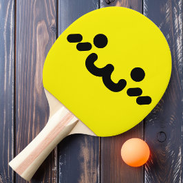 Niedliches Face Yellow Ping Pong Paddle Tischtennis Schläger