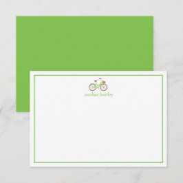 Niedliches Fahrrad Personalisierte Mitteilungskart Dankeskarte