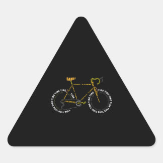 Niedliches Fahrradfahren ist Lebensgeschenk Dreieckiger Aufkleber