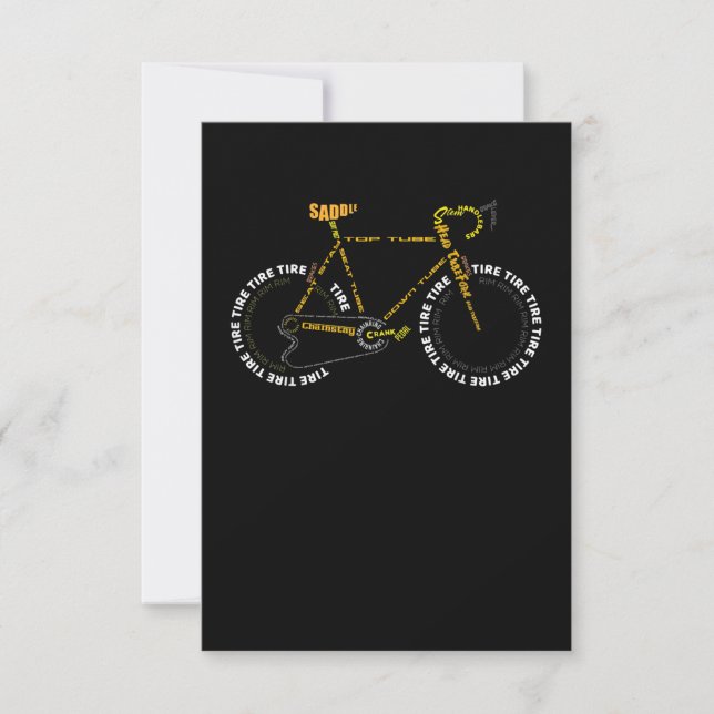 Niedliches Fahrradfahren ist Lebensgeschenk RSVP Karte (Vorderseite)
