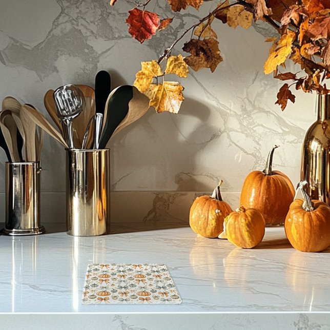 Niedliches Fall Bow-Muster Glasuntersetzer (Von Creator hochgeladen)