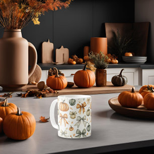Niedliches Fall Bow-Muster Kaffeetasse