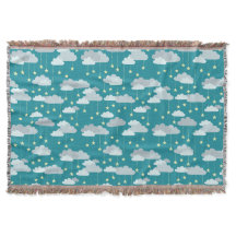 Niedliches Fallstars- und Wolkenmuster