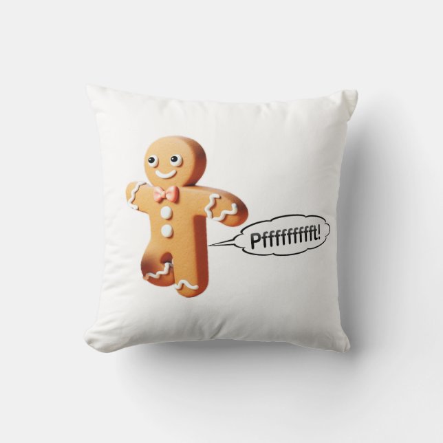 Niedliches Farben Gingerbread Mann Weihnachten Kissen (Vorderseite)