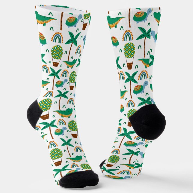 Niedliches, farbenfrohe Schildkrötenmuster Socken (Gewinkelt)