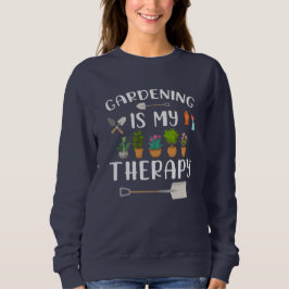Niedliches Farbenfrohen Gärtnern ist meine Therapi Sweatshirt