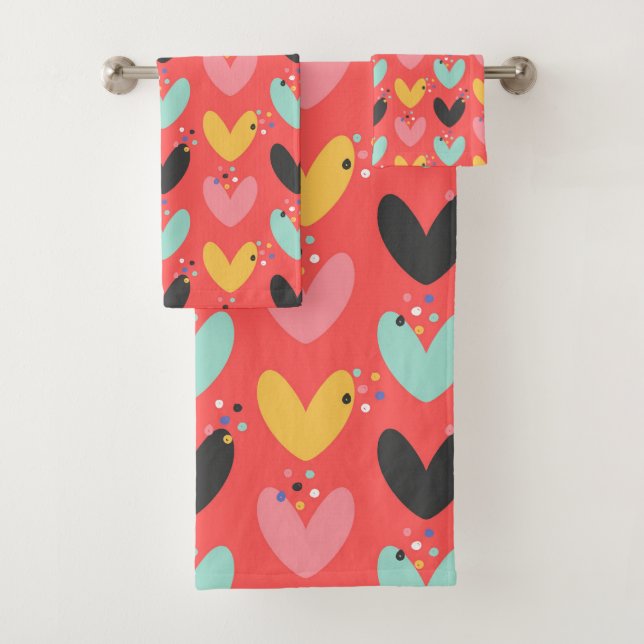 Niedliches Farbenmuster Valentinin Badhandtuch Set (Insitu)