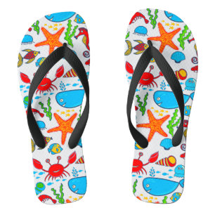 Niedliches farbenprächtiges Sex-Life-Illustrations Flip Flops