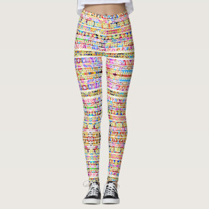 Niedliches, farbiges Azteenmuster Leggings