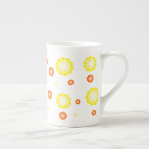 Niedliches farbiges Daisy-Blume-Muster Prozellantasse