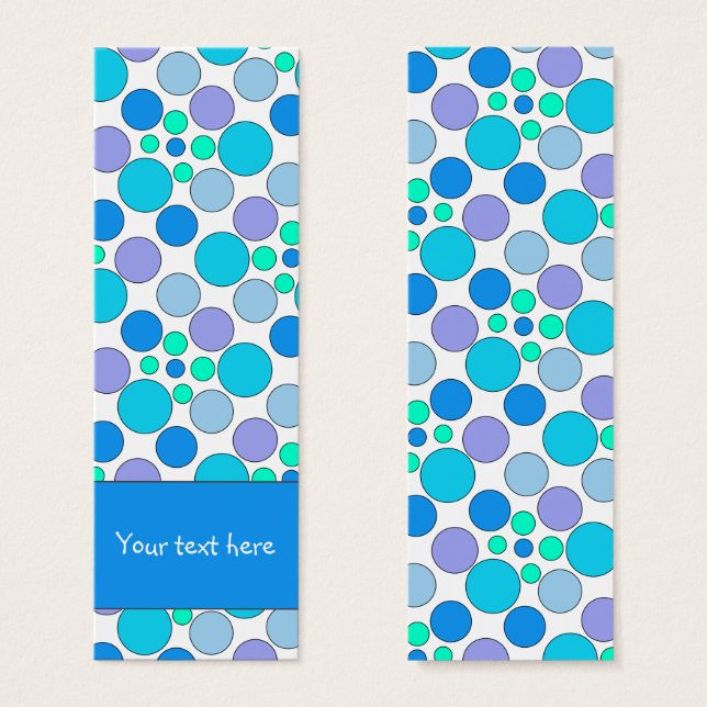 Niedliches farbiges Doodle-Design-Lesezeichen (Vorne & Hinten)