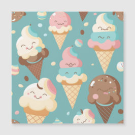 Niedliches, farbiges Eis Magneteinladung