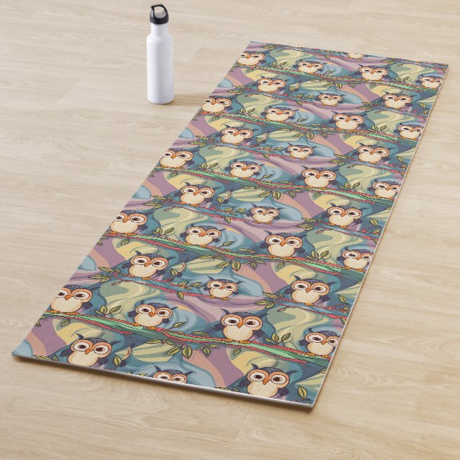 Niedliches, farbiges Eukalyptmuster Yogamatte (Beispiel)