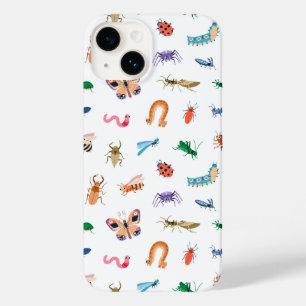 Niedliches farbiges Insektenmuster Case-Mate iPhone 14 Hülle