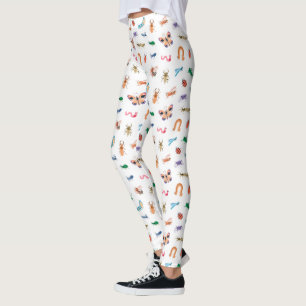 Niedliches farbiges Insektenmuster Leggings