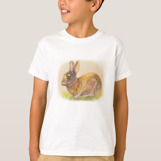 Niedliches farbiges Kaninchen T-Shirt (Vorderseite)