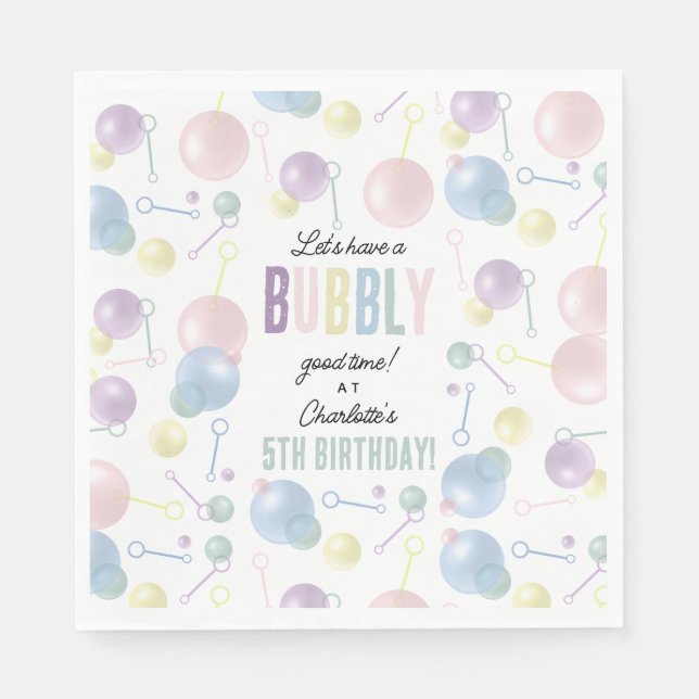 Niedliches farbiges Kindergeburtstag-Party Serviette (Vorderseite)