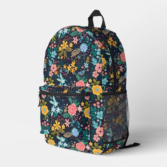 Niedliches, farbiges Muster Bedruckter Rucksack (Rückseitige Ecke Rechts)