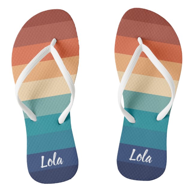 Niedliches farbiges Muster Flip Flops (Fußbett)